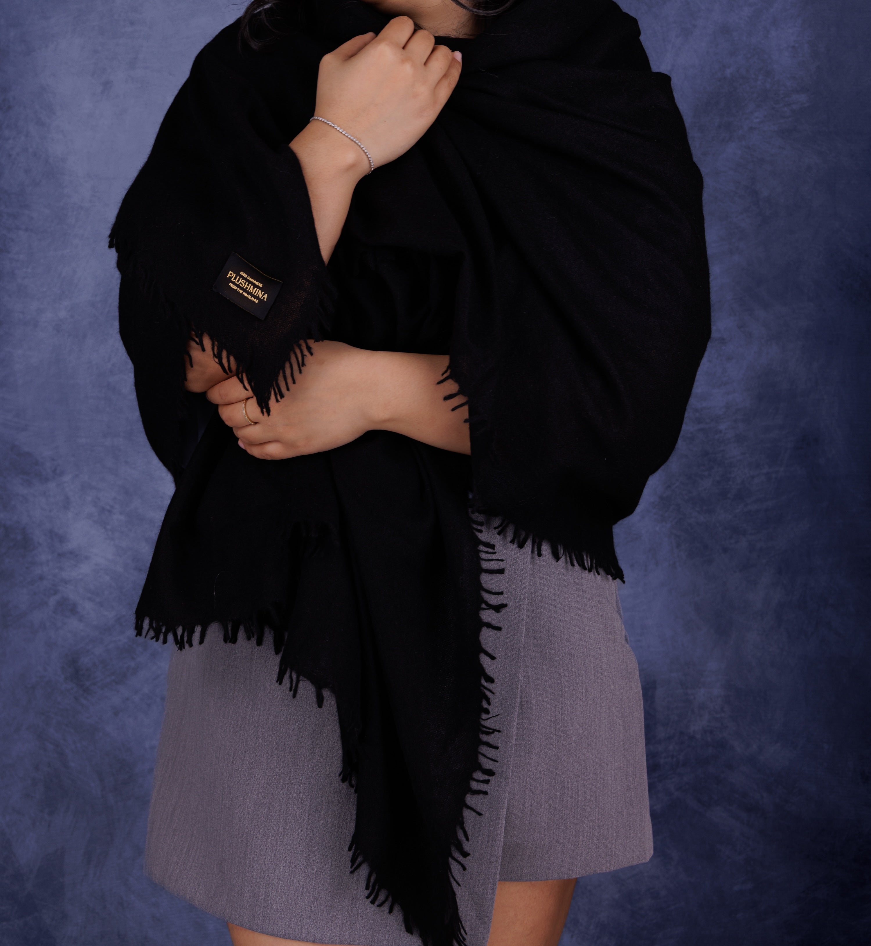 Black Cashmere Pashmina Shawl