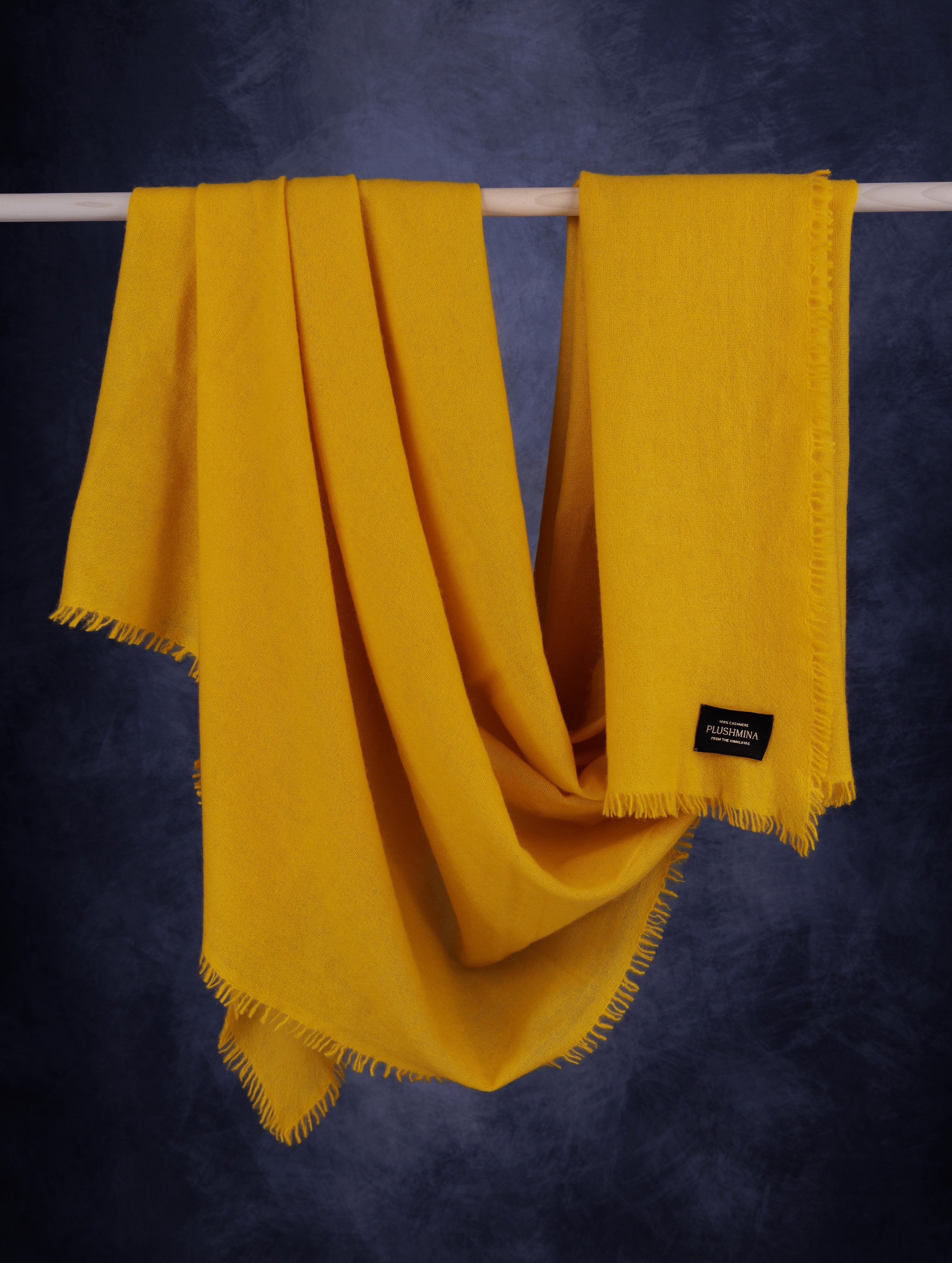 Marigold Yellow Cashmere Pashmina Shawl