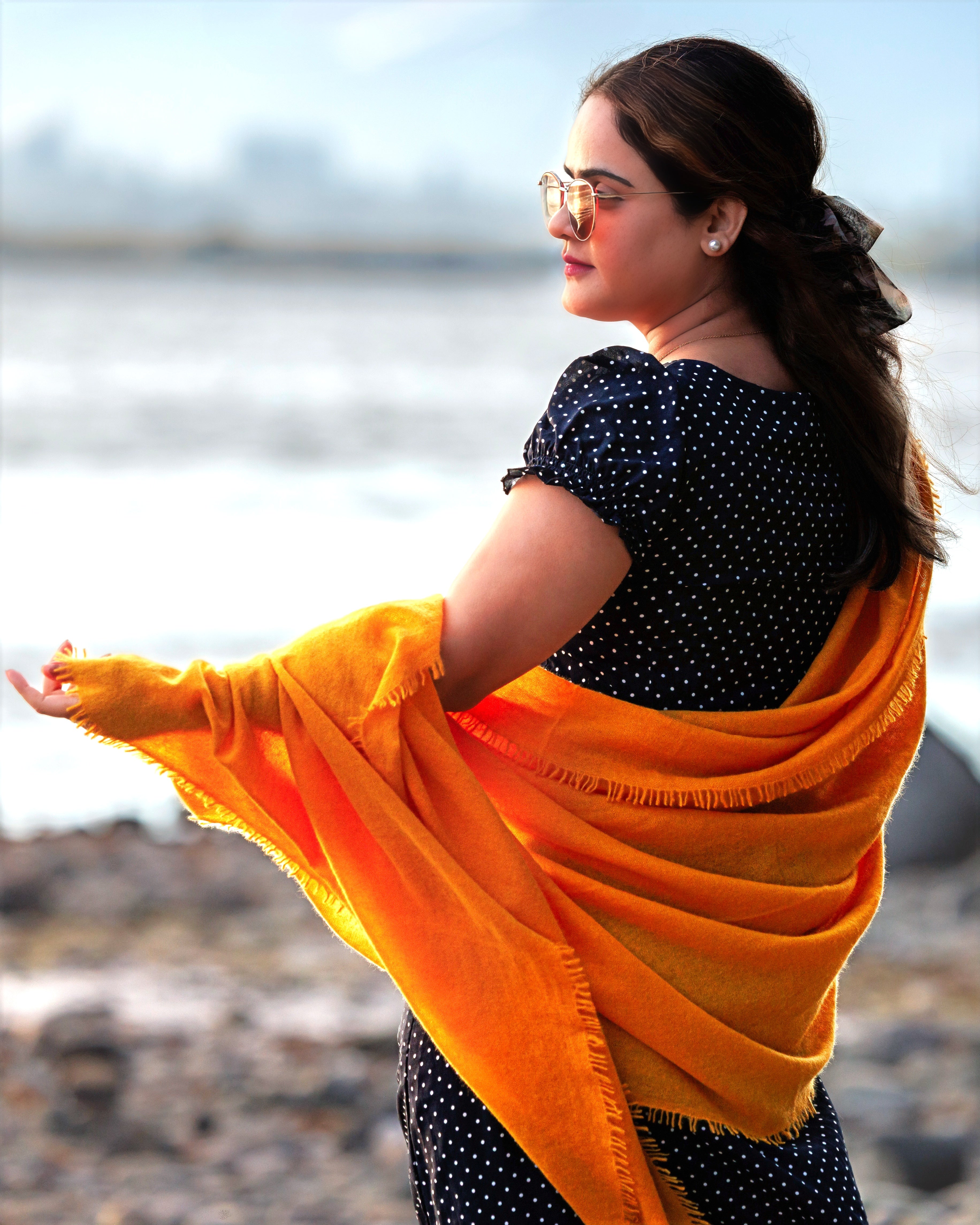 Marigold Yellow Cashmere Pashmina Shawl