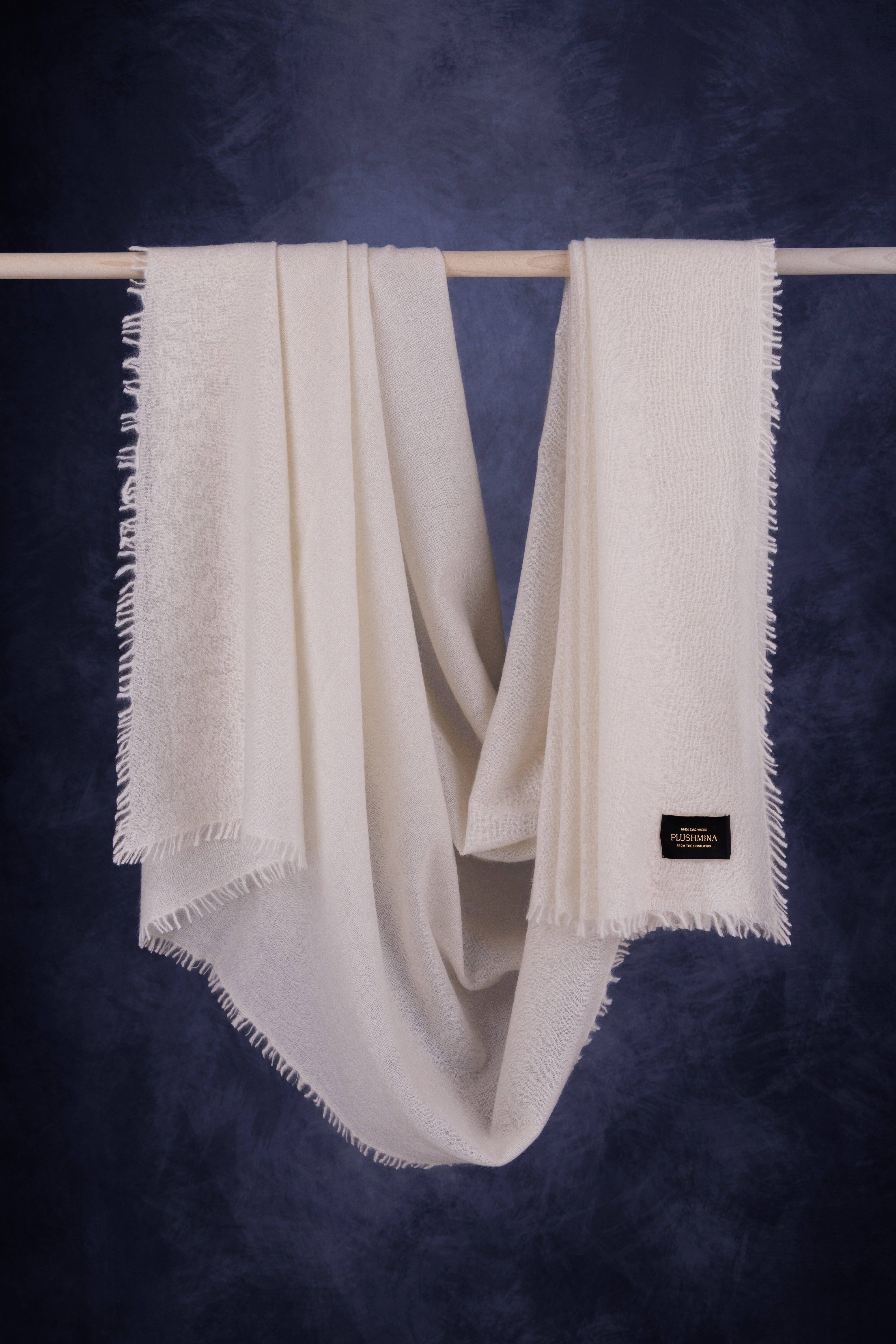 White Cashmere Pashmina Shawl