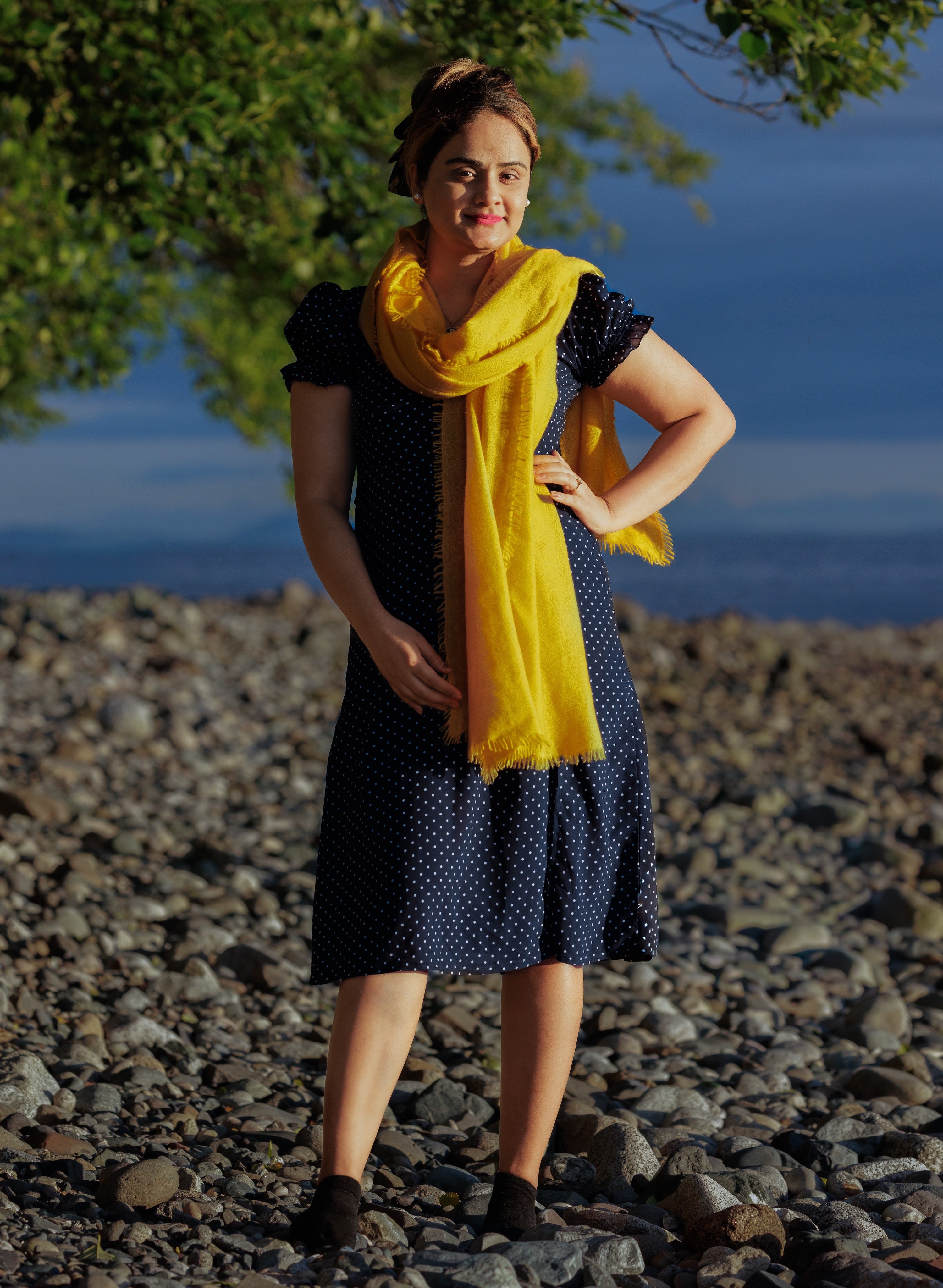 Marigold Yellow Cashmere Pashmina Shawl