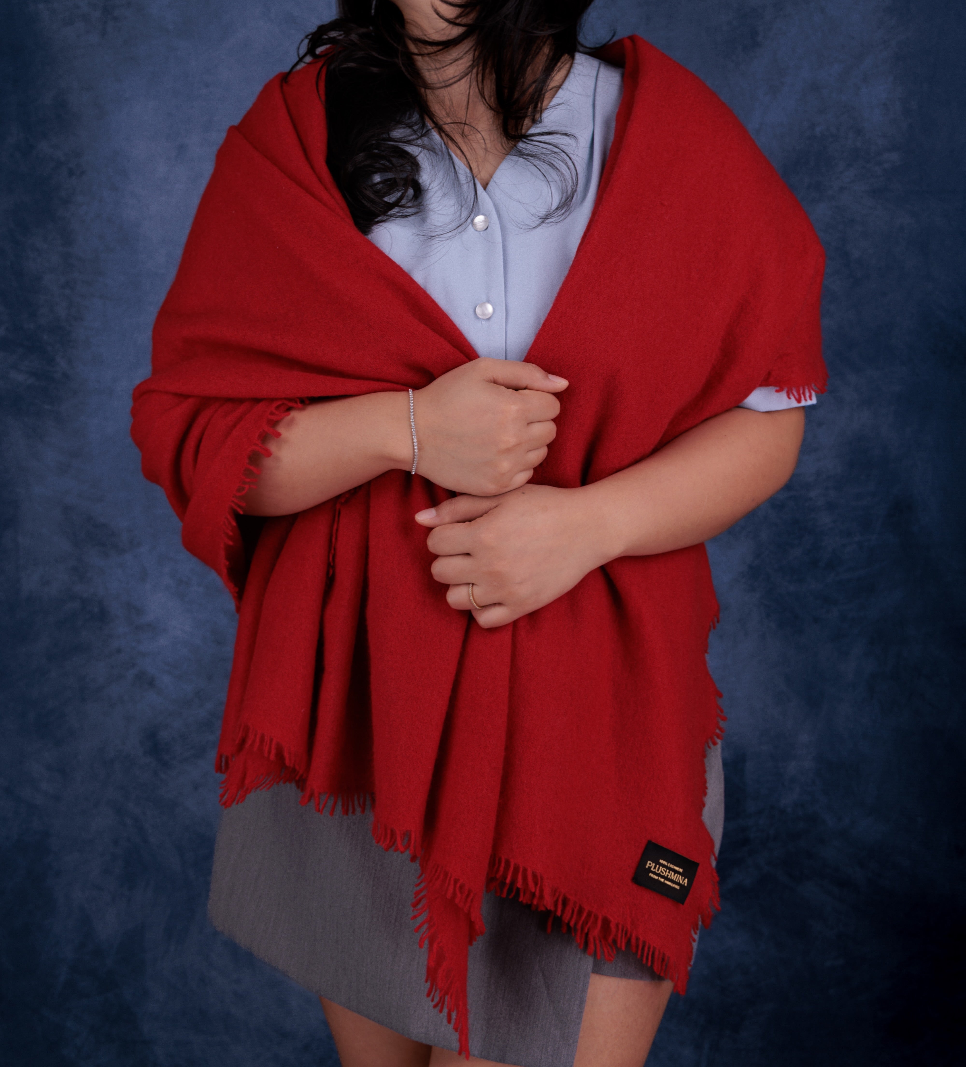 Red Cashmere Pashmina Shawl